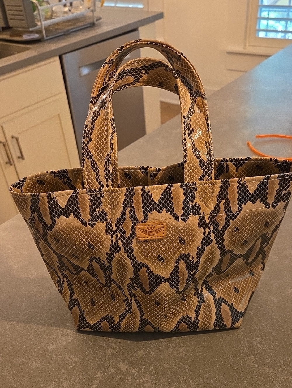 Consuela Mini Snake-Print Tote